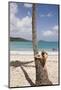 Woman Leaning on Palm Tree at Magens Bay-Macduff Everton-Mounted Photographic Print