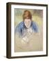 Woman Leaning over Baby-Mary Cassatt-Framed Giclee Print