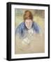 Woman Leaning over Baby-Mary Cassatt-Framed Giclee Print