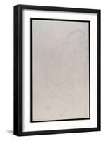 Woman Leaning to the Right with Long Hair, C.1910-11-Gustav Klimt-Framed Giclee Print