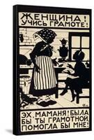 Woman! Learn Your Letters!, 1923-Elizaveta Sergeevna Kruglikova-Framed Stretched Canvas
