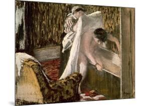 Woman Leaving Her Bath, 1877-Edgar Degas-Mounted Giclee Print