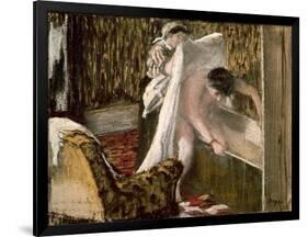 Woman Leaving Her Bath, 1877-Edgar Degas-Framed Giclee Print