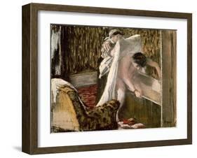 Woman Leaving Her Bath, 1877-Edgar Degas-Framed Giclee Print