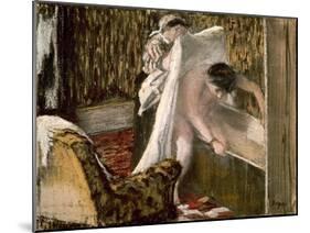 Woman Leaving Her Bath, 1877-Edgar Degas-Mounted Giclee Print