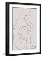 Woman Lines Black-1x Studio II-Framed Giclee Print