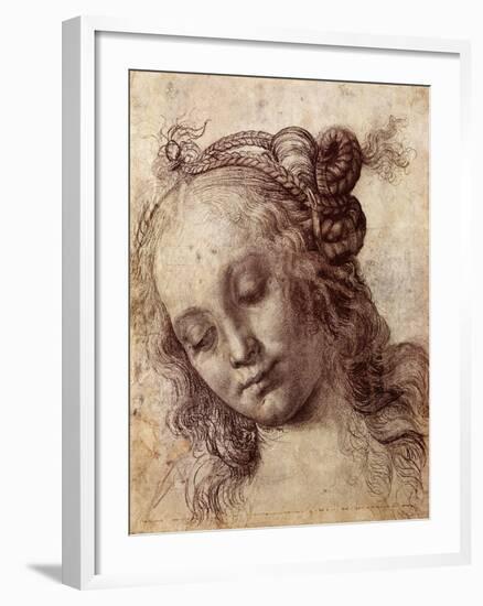 Woman Looking Down-Andrea del Verrocchio-Framed Giclee Print