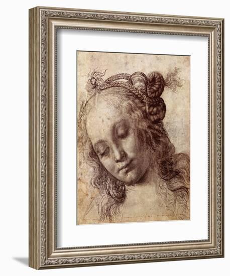 Woman Looking Down-Andrea del Verrocchio-Framed Giclee Print