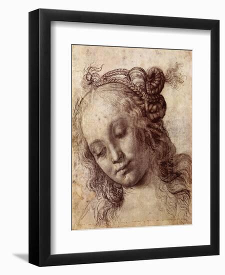 Woman Looking Down-Andrea del Verrocchio-Framed Giclee Print