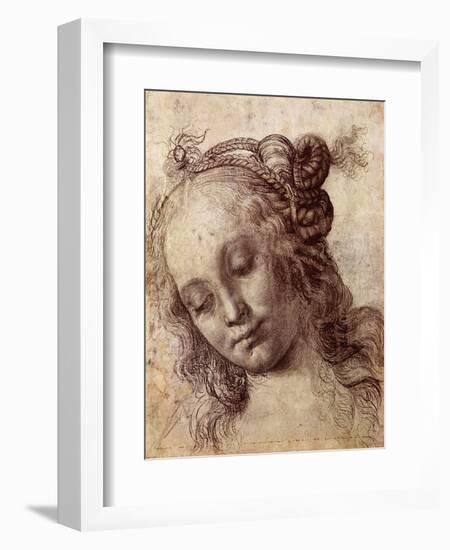 Woman Looking Down-Andrea del Verrocchio-Framed Giclee Print