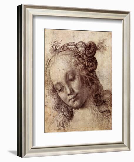 Woman Looking Down-Andrea del Verrocchio-Framed Giclee Print