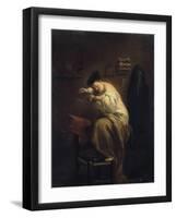 Woman Looking for Fleas, 1710S-Giuseppe Maria Crespi-Framed Giclee Print