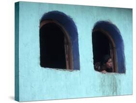 Woman Looking Out of Window, Chichicastenango, Guatemala-Judith Haden-Stretched Canvas