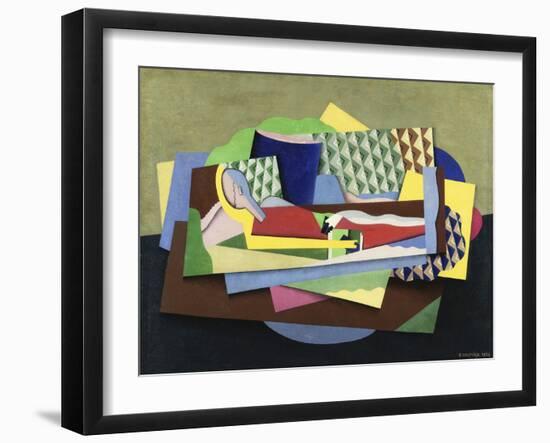 Woman Lying Down-Georges Valmier-Framed Giclee Print