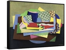 Woman Lying Down-Georges Valmier-Framed Stretched Canvas