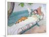 Woman Lying on a Bench, 1913-Carl Larsson-Framed Giclee Print