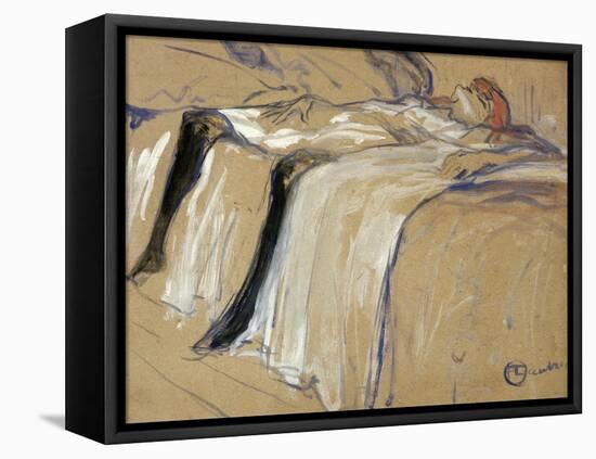Woman Lying on Her Back - Lassitude, Study for "Elles", 1896-Henri de Toulouse-Lautrec-Framed Stretched Canvas