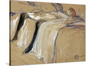 Woman Lying on Her Back - Lassitude, Study for "Elles", 1896-Henri de Toulouse-Lautrec-Stretched Canvas