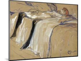 Woman Lying on Her Back - Lassitude, Study for "Elles", 1896-Henri de Toulouse-Lautrec-Mounted Giclee Print