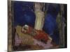 Woman Lying under the Tree-Odilon Redon-Mounted Giclee Print