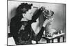 Woman Making a Hat from Wood Shavings, German-Occupied France, April 1941-null-Mounted Giclee Print