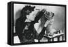 Woman Making a Hat from Wood Shavings, German-Occupied France, April 1941-null-Framed Stretched Canvas