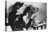 Woman Making a Hat from Wood Shavings, German-Occupied France, April 1941-null-Stretched Canvas