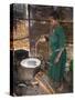 Woman Making Injera, the Staple Diet, Ethiopia, Africa-Gavin Hellier-Stretched Canvas