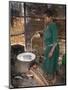 Woman Making Injera, the Staple Diet, Ethiopia, Africa-Gavin Hellier-Mounted Photographic Print