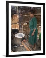 Woman Making Injera, the Staple Diet, Ethiopia, Africa-Gavin Hellier-Framed Photographic Print