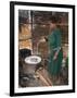 Woman Making Injera, the Staple Diet, Ethiopia, Africa-Gavin Hellier-Framed Photographic Print