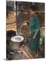 Woman Making Injera, the Staple Diet, Ethiopia, Africa-Gavin Hellier-Mounted Photographic Print