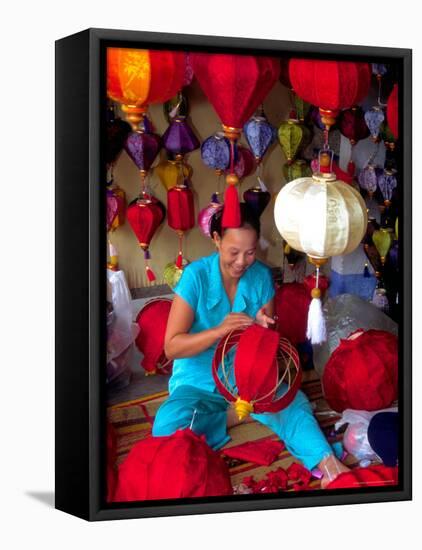 Woman Making Lanterns, Saigon, Vietnam-Keren Su-Framed Stretched Canvas