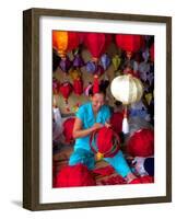 Woman Making Lanterns, Saigon, Vietnam-Keren Su-Framed Photographic Print