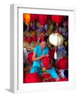 Woman Making Lanterns, Saigon, Vietnam-Keren Su-Framed Photographic Print