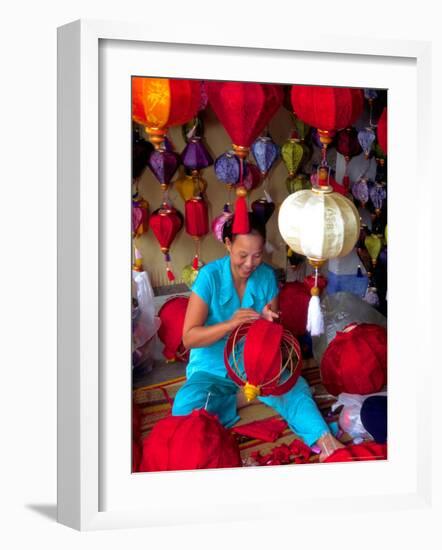 Woman Making Lanterns, Saigon, Vietnam-Keren Su-Framed Photographic Print