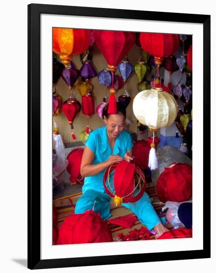 Woman Making Lanterns, Saigon, Vietnam-Keren Su-Framed Photographic Print