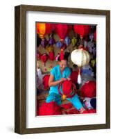 Woman Making Lanterns, Saigon, Vietnam-Keren Su-Framed Photographic Print