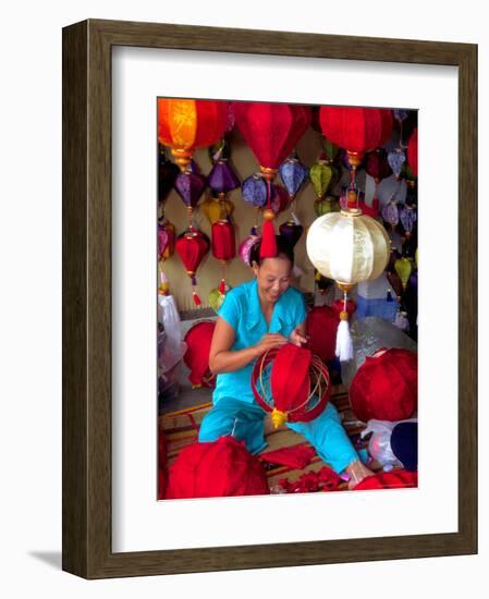 Woman Making Lanterns, Saigon, Vietnam-Keren Su-Framed Photographic Print