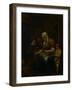 Woman Making Pancakes-Bernardus van Schijndel-Framed Art Print