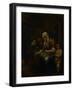 Woman Making Pancakes-Bernardus van Schijndel-Framed Art Print