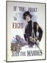 Woman Marines Want to Fight-null-Mounted Giclee Print