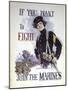 Woman Marines Want to Fight-null-Mounted Giclee Print