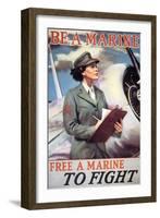 Woman Marines-Vintage Apple Collection-Framed Giclee Print