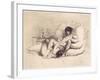 Woman Masturbating a Man on a Bed, Plate 18 from "Liebe," Published 1901 in Leipzig-Mihaly von Zichy-Framed Giclee Print