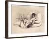 Woman Masturbating a Man on a Bed, Plate 18 from "Liebe," Published 1901 in Leipzig-Mihaly von Zichy-Framed Giclee Print