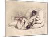 Woman Masturbating a Man on a Bed, Plate 18 from "Liebe," Published 1901 in Leipzig-Mihaly von Zichy-Mounted Giclee Print