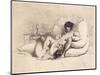 Woman Masturbating a Man on a Bed, Plate 18 from "Liebe," Published 1901 in Leipzig-Mihaly von Zichy-Mounted Giclee Print