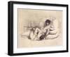 Woman Masturbating a Man on a Bed, Plate 18 from "Liebe," Published 1901 in Leipzig-Mihaly von Zichy-Framed Giclee Print