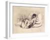 Woman Masturbating a Man on a Bed, Plate 18 from "Liebe," Published 1901 in Leipzig-Mihaly von Zichy-Framed Giclee Print